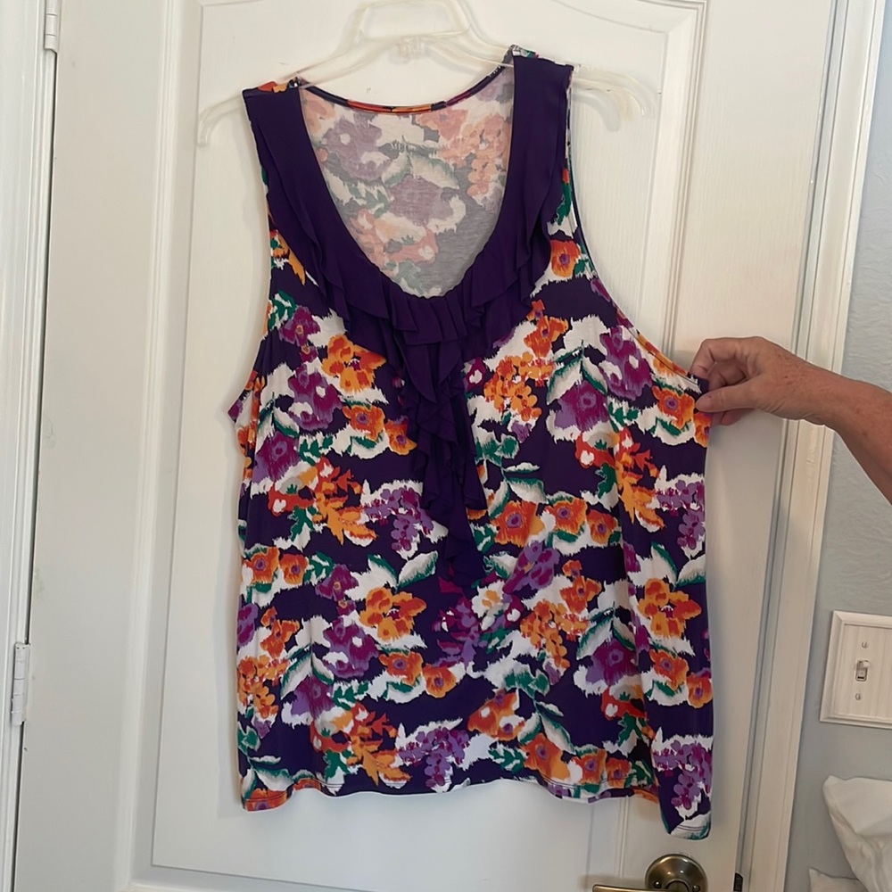 Merona Ruffle Detail Tank 2x